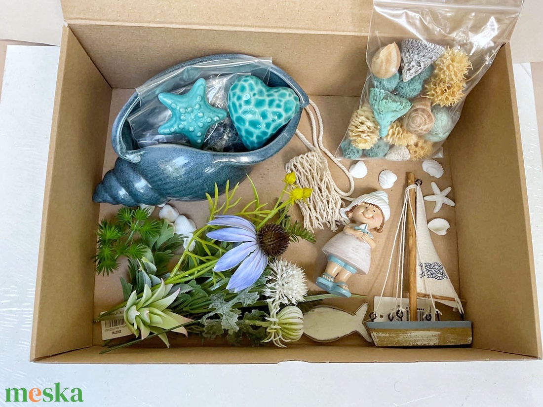 DIY BOX � Tengerparti csiga tálas alkotói csomag - diy (csináld magad) - egységcsomag - Meska.hu