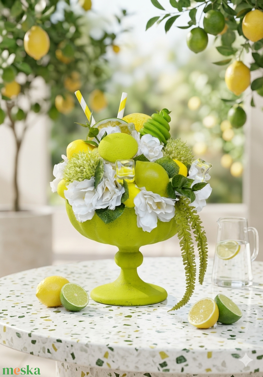 Citrom lime, limonádé , fagyi kehely 3. - otthon & életmód - dekoráció - asztal és polc dekoráció - asztaldísz - Meska.hu