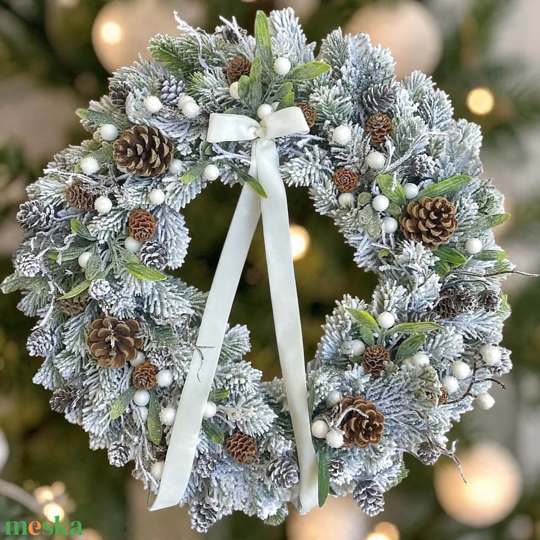 Téli deres kopogtató  - karácsony - adventi díszek - adventi ajtódísz - Meska.hu