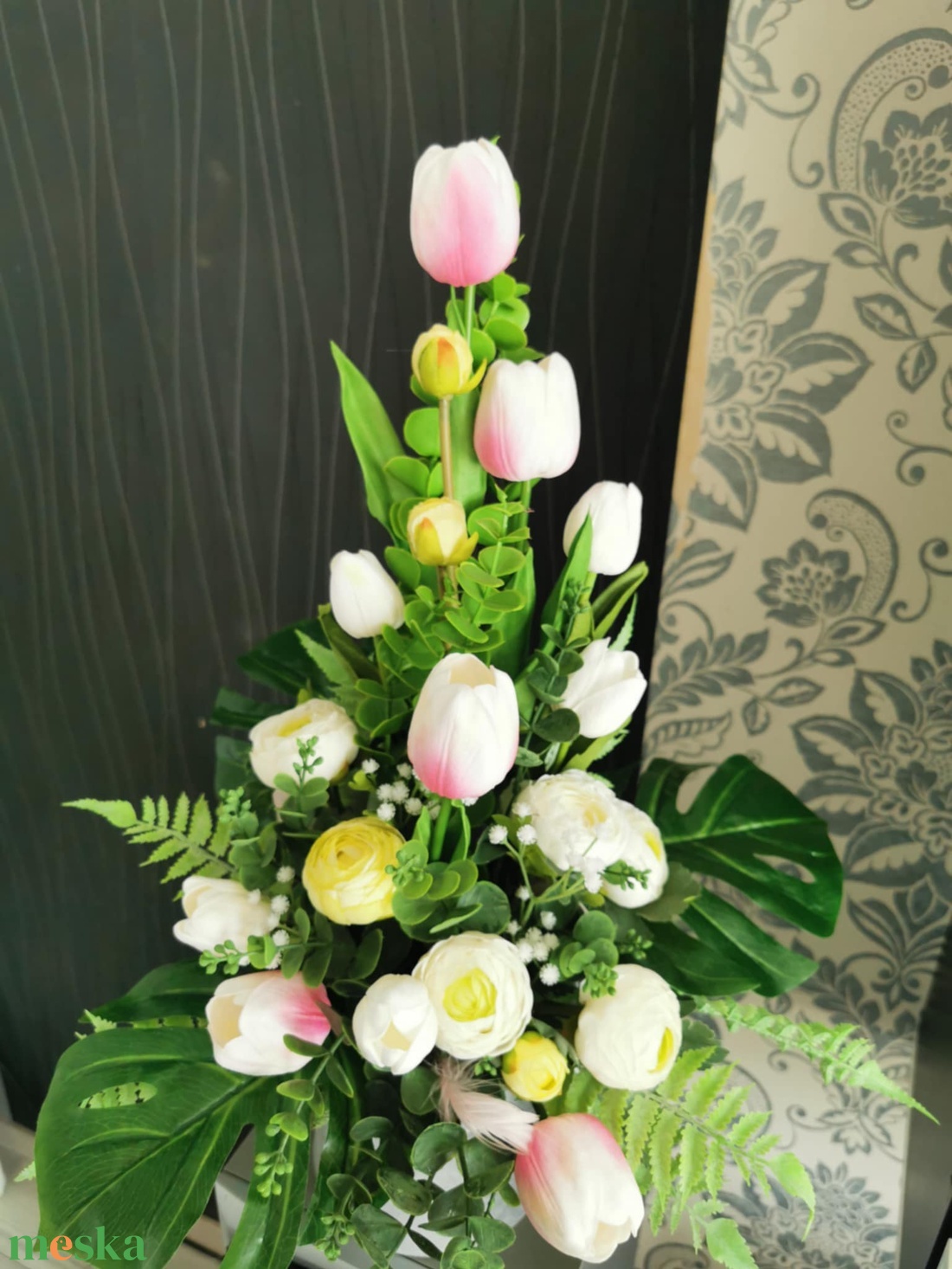 Álló, tulipános asztali dísz - otthon & életmód - dekoráció - asztal és polc dekoráció - asztaldísz - Meska.hu Álló, tulipános asztali dísz - otthon & életmód - dekoráció - asztal és polc dekoráció - asztaldísz - Meska.hu