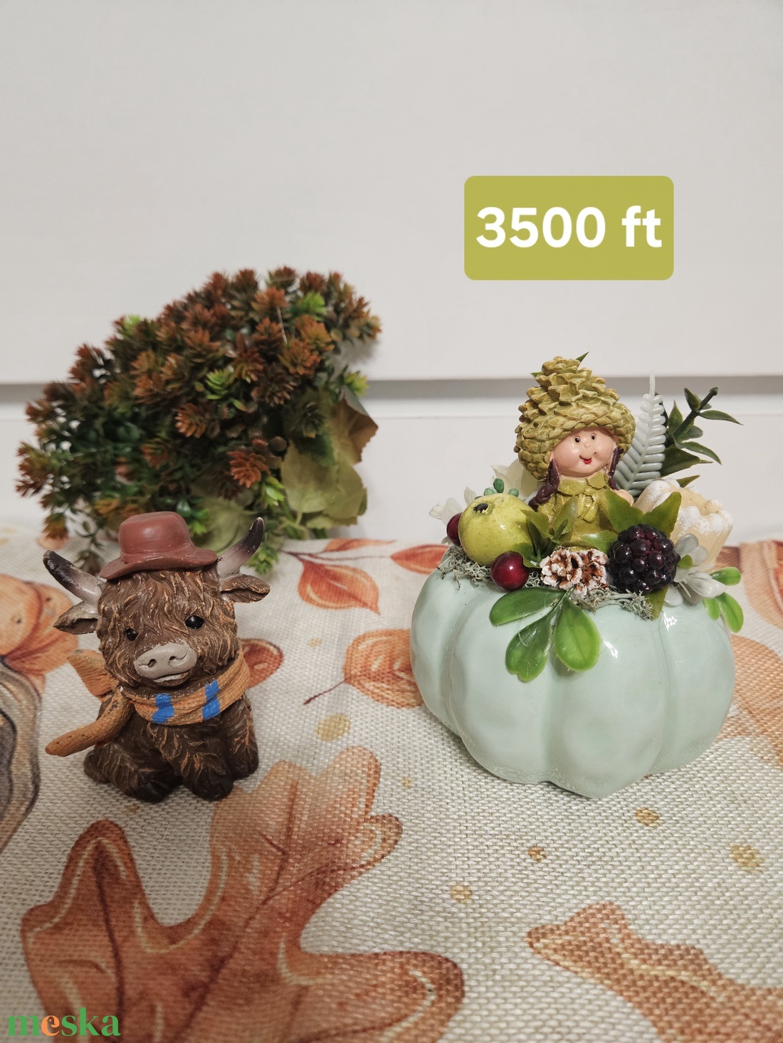 Mini kaspós kis őszi dísz - otthon & életmód - dekoráció - asztal és polc dekoráció - asztaldísz - Meska.hu