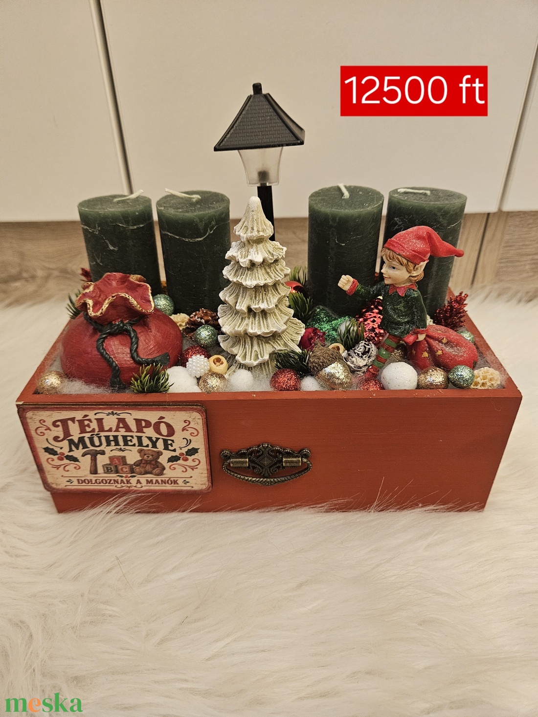 Manós adventi asztalidísz - otthon & életmód - dekoráció - asztal és polc dekoráció - asztaldísz - Meska.hu