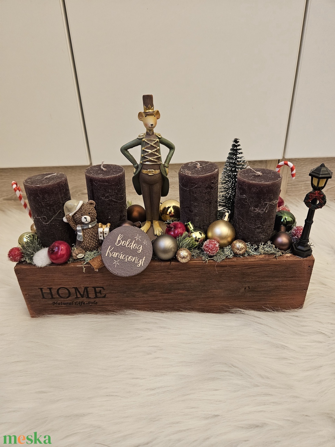 Diótörős adventi box - otthon & életmód - dekoráció - asztal és polc dekoráció - asztaldísz - Meska.hu