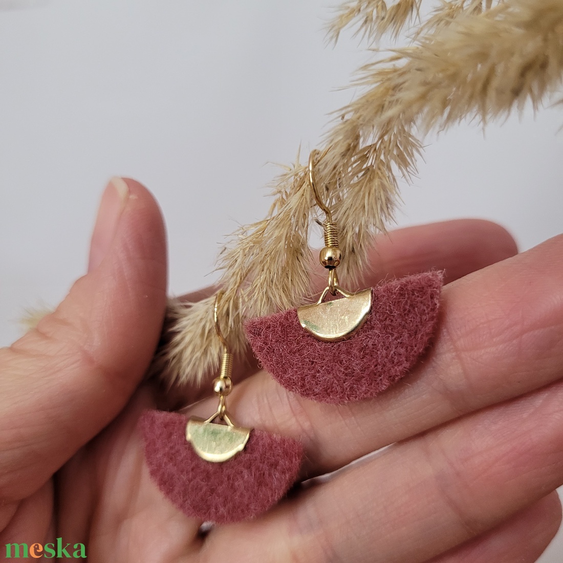 Holdszirmok aromafülbevaló - lazac - ékszer - fülbevaló - lógó fülbevaló - Meska.hu