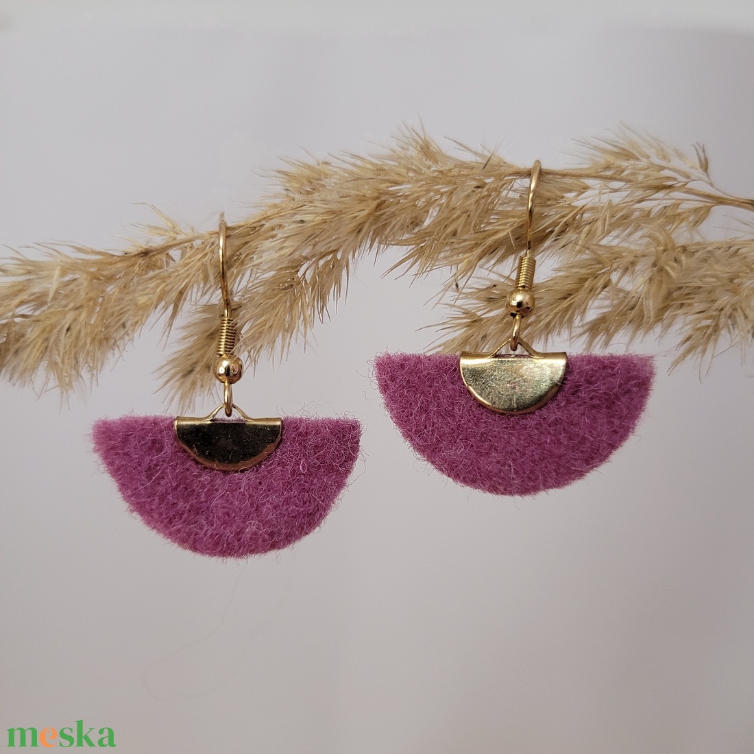 Holdszirmok aromafülbevaló - lilás lazac - ékszer - fülbevaló - lógó fülbevaló - Meska.hu