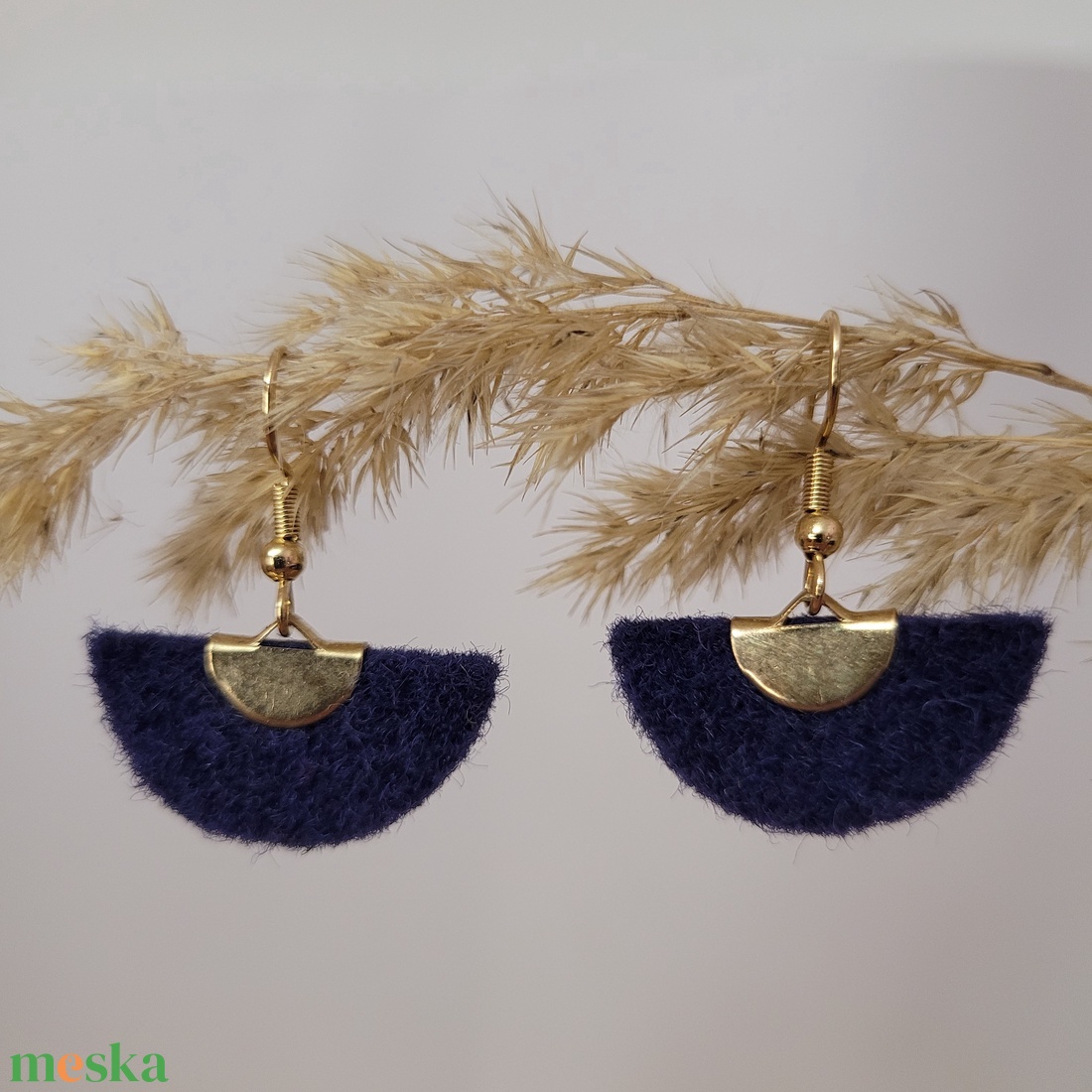 Holdszirmok aromafülbevaló - kék - ékszer - fülbevaló - lógó fülbevaló - Meska.hu