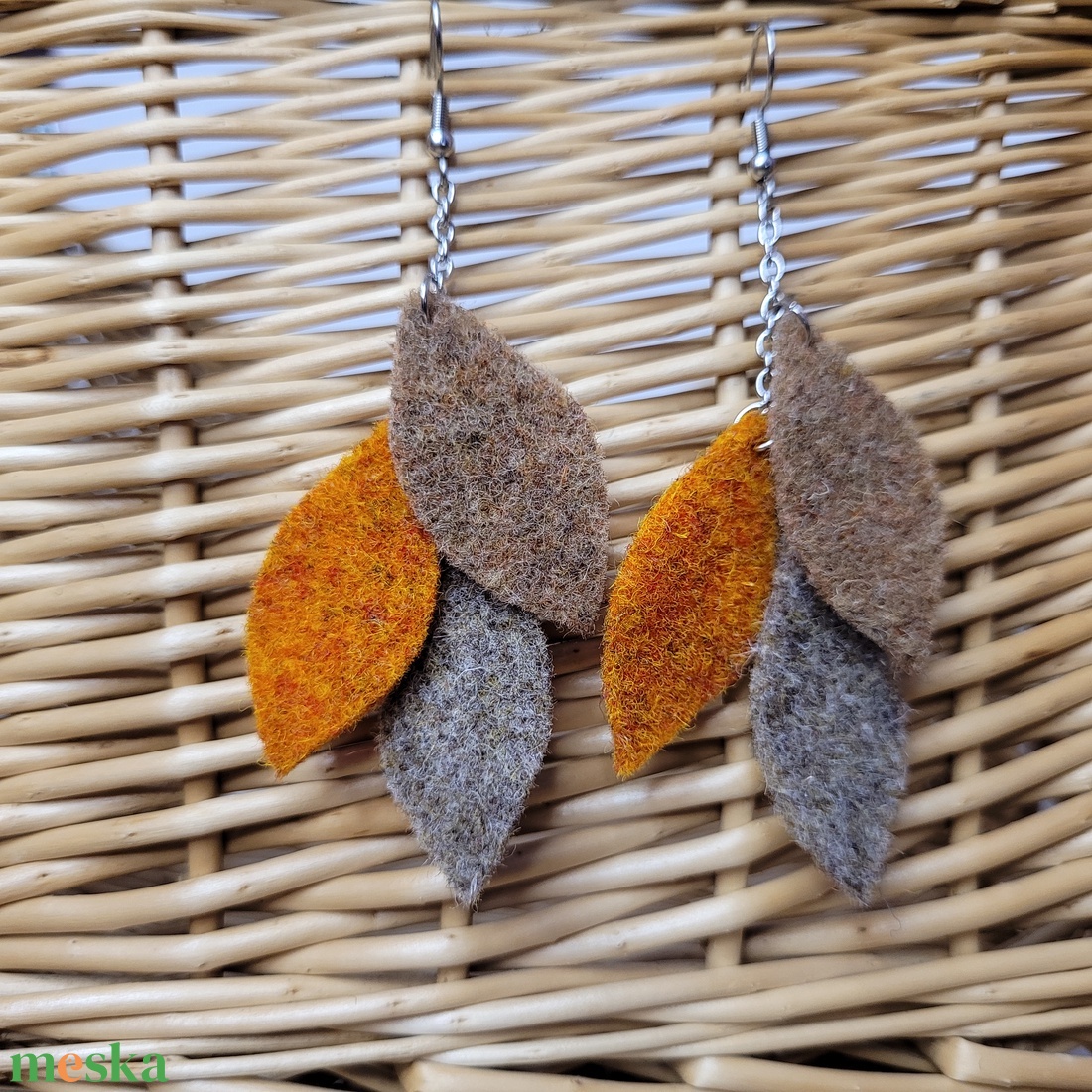 Lebegő levelek aromafülbevaló - ősz - ékszer - fülbevaló - lógó fülbevaló - Meska.hu