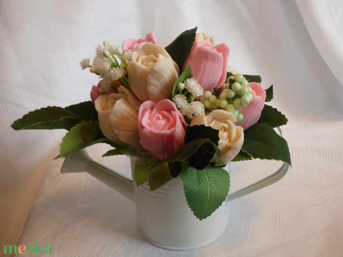 Rózsaszín tulipán csokor - otthon & életmód - dekoráció - Meska.hu