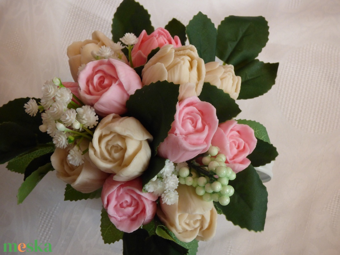 Rózsaszín tulipán csokor - otthon & életmód - dekoráció - Meska.hu