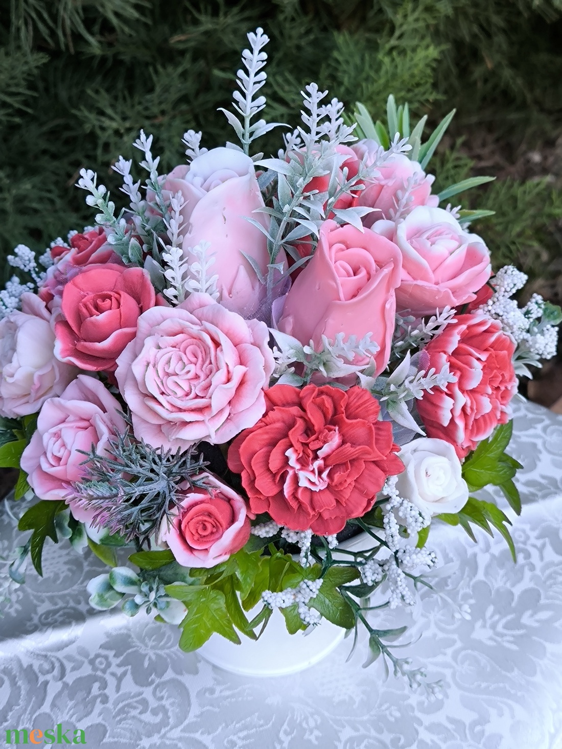 Szegfűs virágcsokor - otthon & életmód - dekoráció - virágdísz és tartó - csokor & virágdísz - Meska.hu