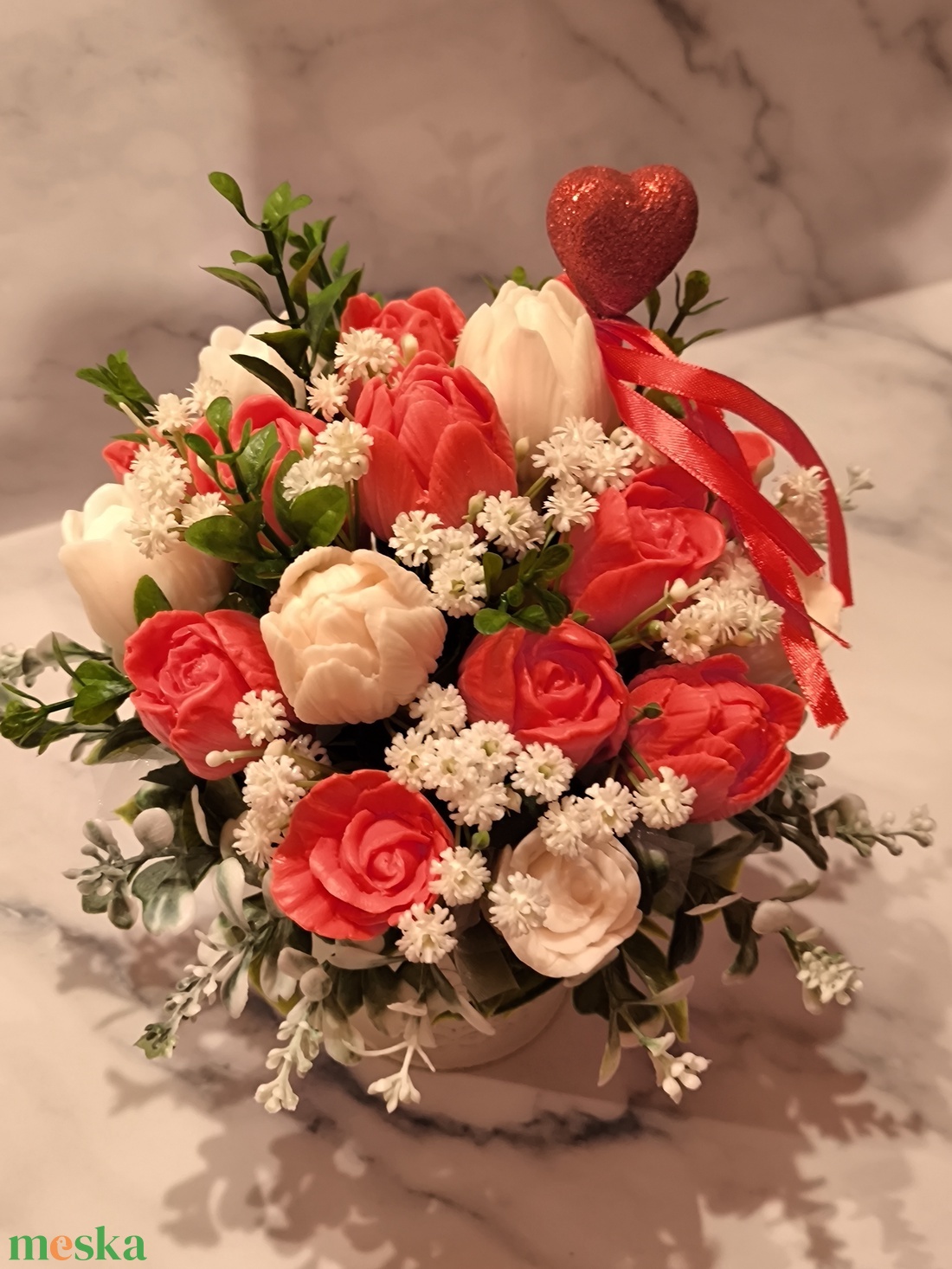 Tulipán illatos szappanvirág csokor - otthon & életmód - virágdekoráció - virágok - virágcsokor - Meska.hu