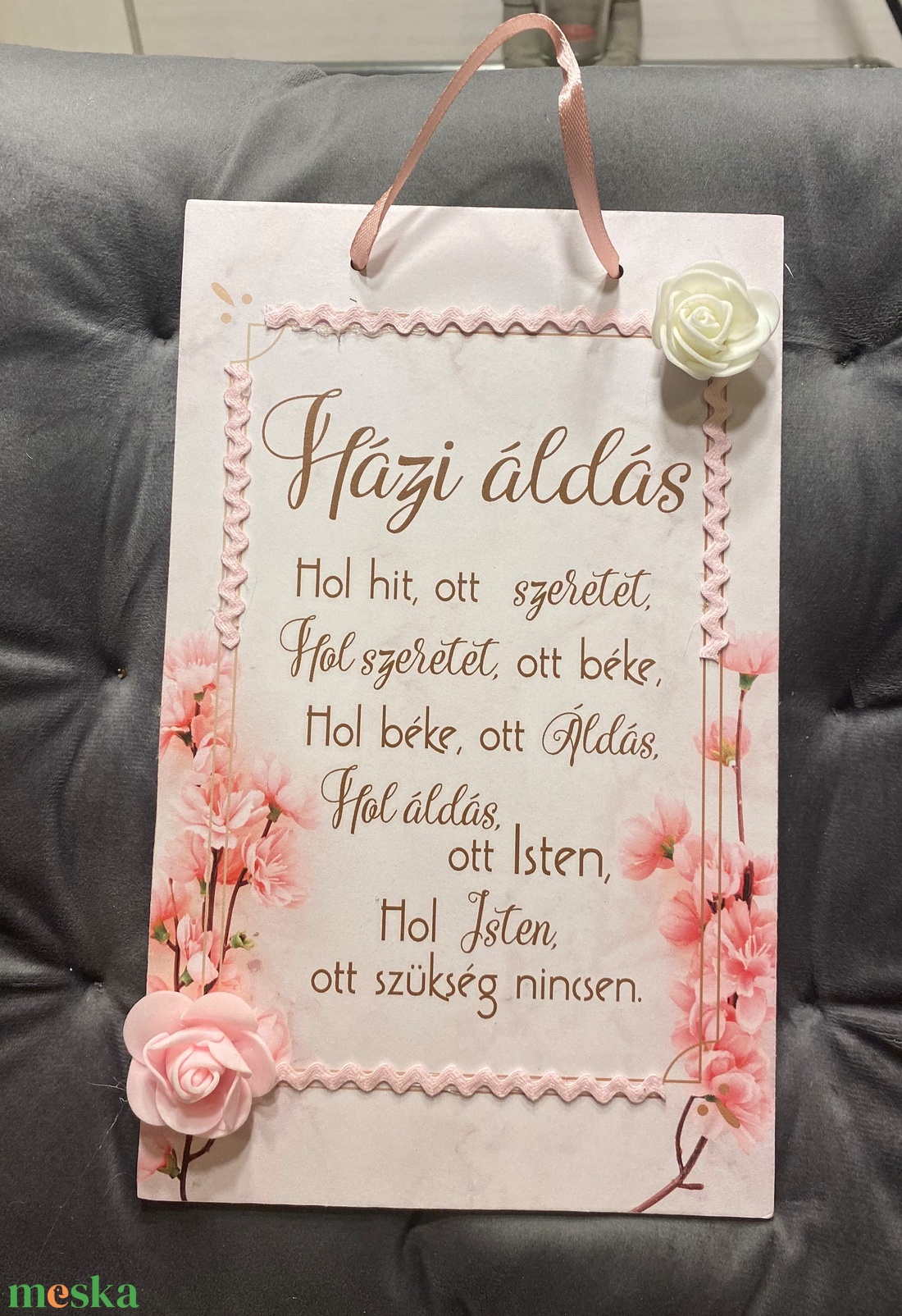Házi áldás fali dísz, falikép - otthon & életmód - dekoráció - fali és függő dekoráció - falra akasztható dekor - Meska.hu
