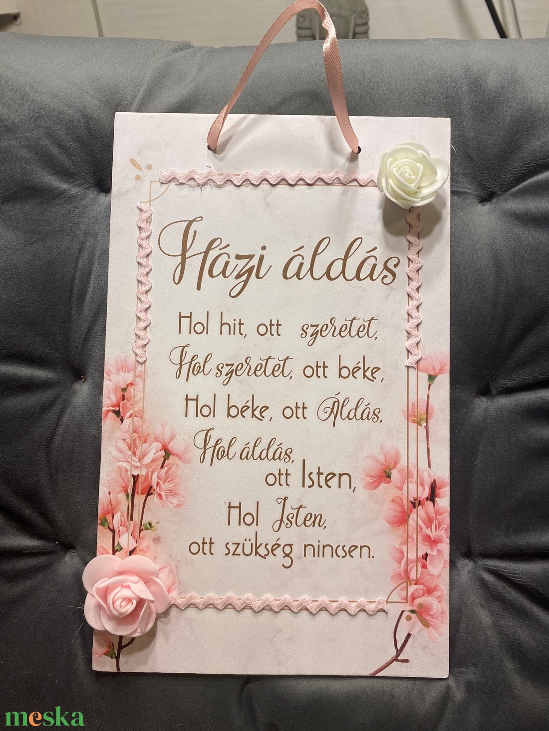 Házi áldás fali dísz, falikép - otthon & életmód - dekoráció - fali és függő dekoráció - falra akasztható dekor - Meska.hu