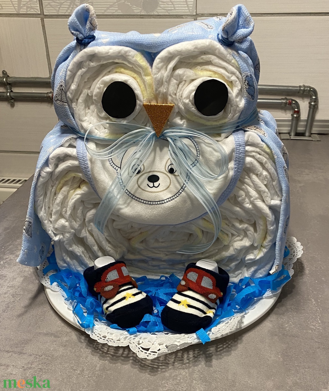 Bagoly Pelenkatorta, pelenkatorony, babaváró csomag - játék & sport - Meska.hu