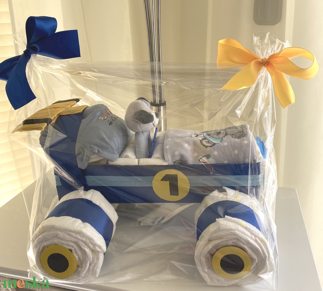 Autó pelenkatorta, pelenkatorony, babaváró csomag - játék & sport - Meska.hu