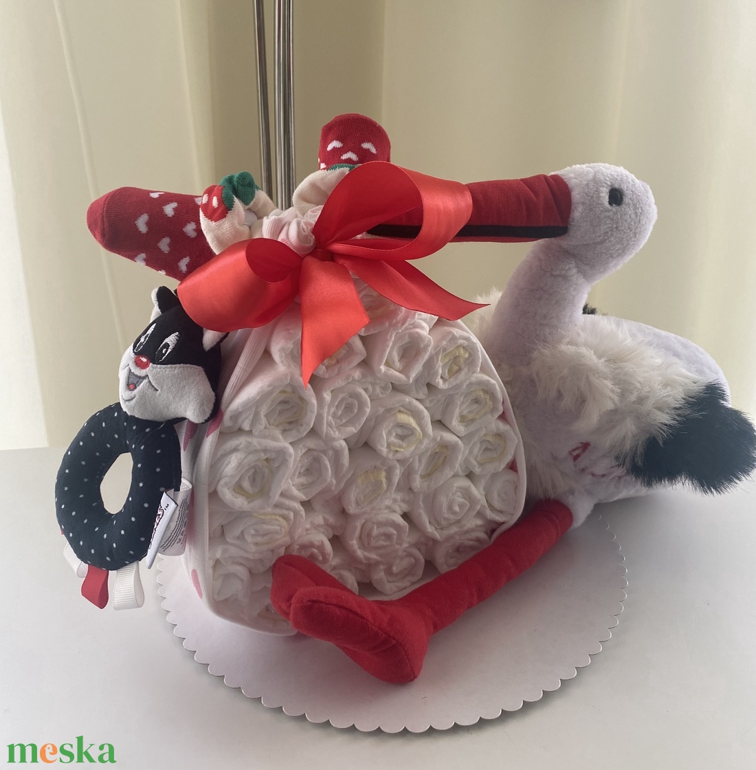 �Gólya hozzapelenkatorta, pelenkatorony, 4-8 kg babaváró csomag - játék & sport - Meska.hu