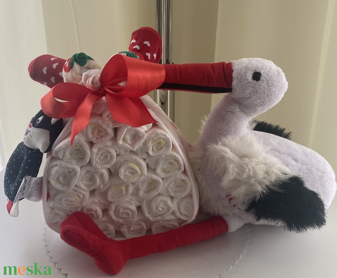 �Gólya hozzapelenkatorta, pelenkatorony, 4-8 kg babaváró csomag - játék & sport - Meska.hu