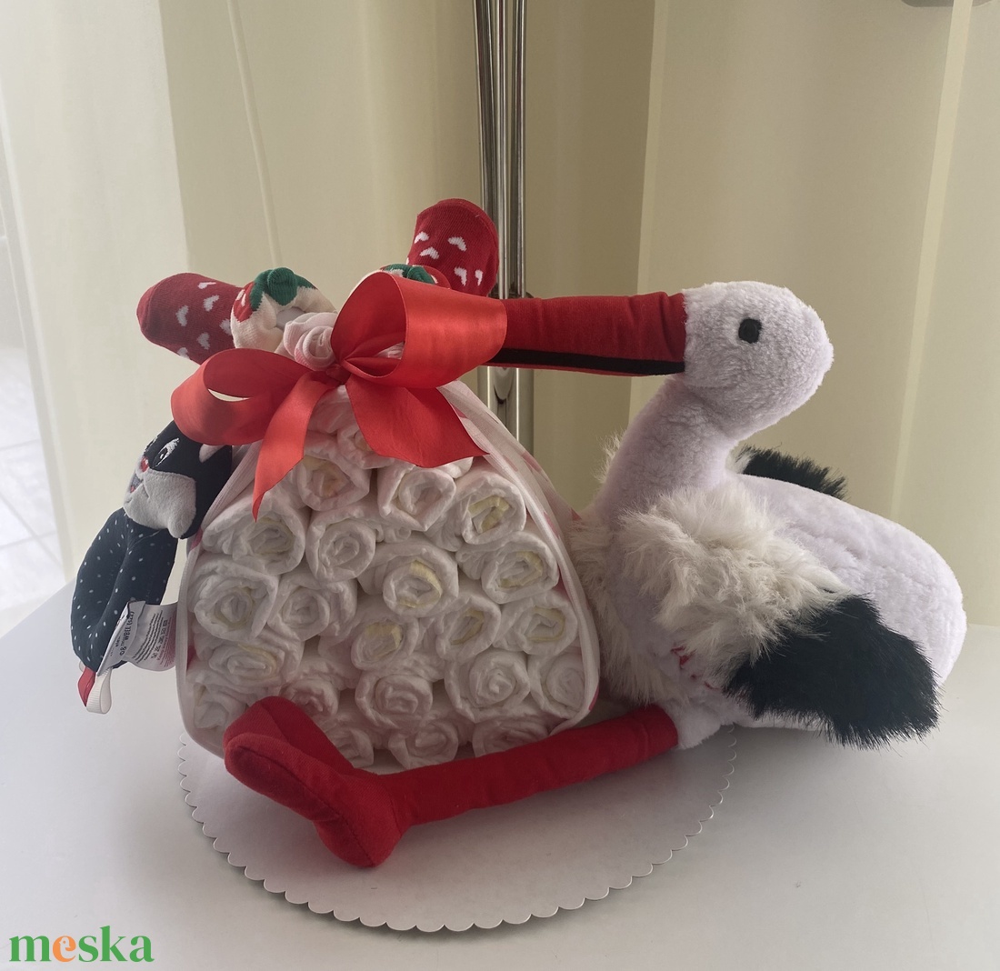 �Gólya hozzapelenkatorta, pelenkatorony, 4-8 kg babaváró csomag - játék & sport - Meska.hu