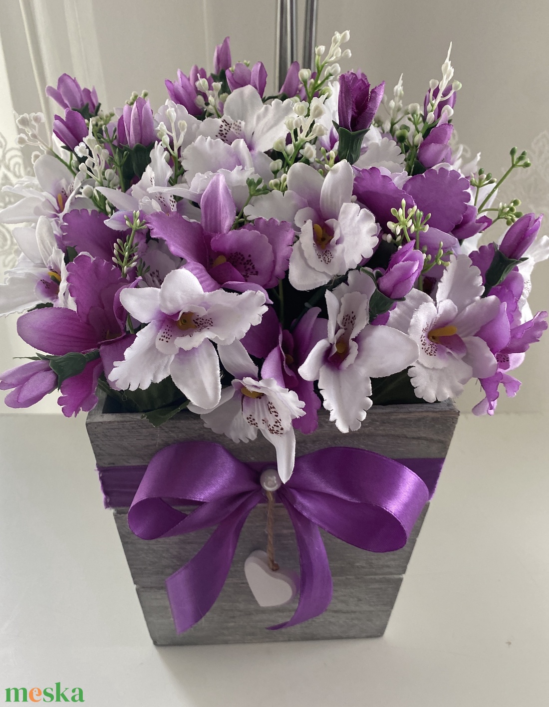 Lila Orchidea XL csokor,virágbox , virágdoboz, asztaldísz - otthon & életmód - dekoráció - virágdísz és tartó - virágbox, virágdoboz - Meska.hu Lila Orchidea XL csokor,virágbox , virágdoboz, asztaldísz - otthon & életmód - dekoráció - virágdísz és tartó - virágbox, virágdoboz - Meska.hu