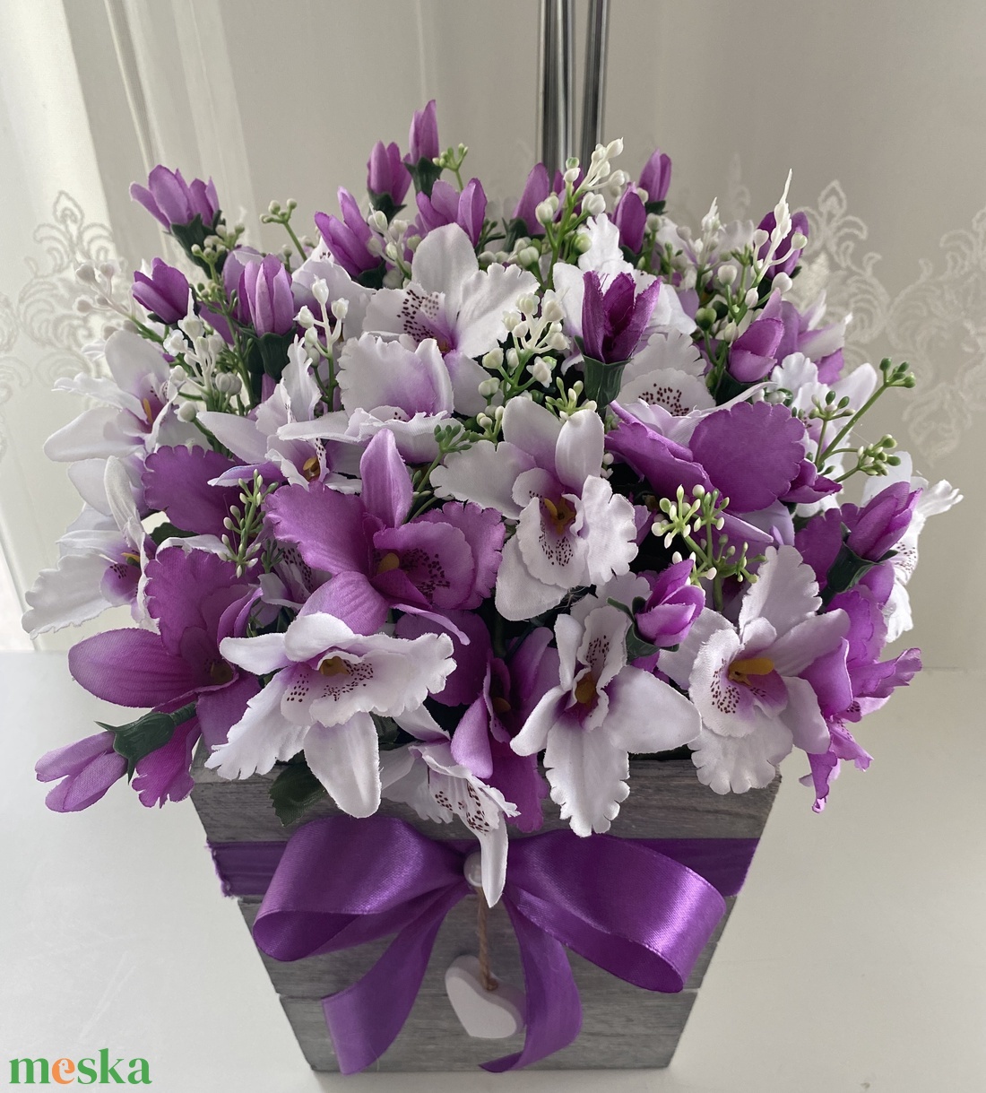 Lila Orchidea XL csokor,virágbox , virágdoboz, asztaldísz - otthon & életmód - dekoráció - virágdísz és tartó - virágbox, virágdoboz - Meska.hu Lila Orchidea XL csokor,virágbox , virágdoboz, asztaldísz - otthon & életmód - dekoráció - virágdísz és tartó - virágbox, virágdoboz - Meska.hu