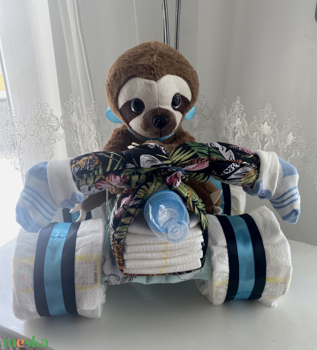 Lajhár Quad   autó pelenkatorta, 2-5 kg pelenkatorony, babaváró csomag - játék & sport - Meska.hu