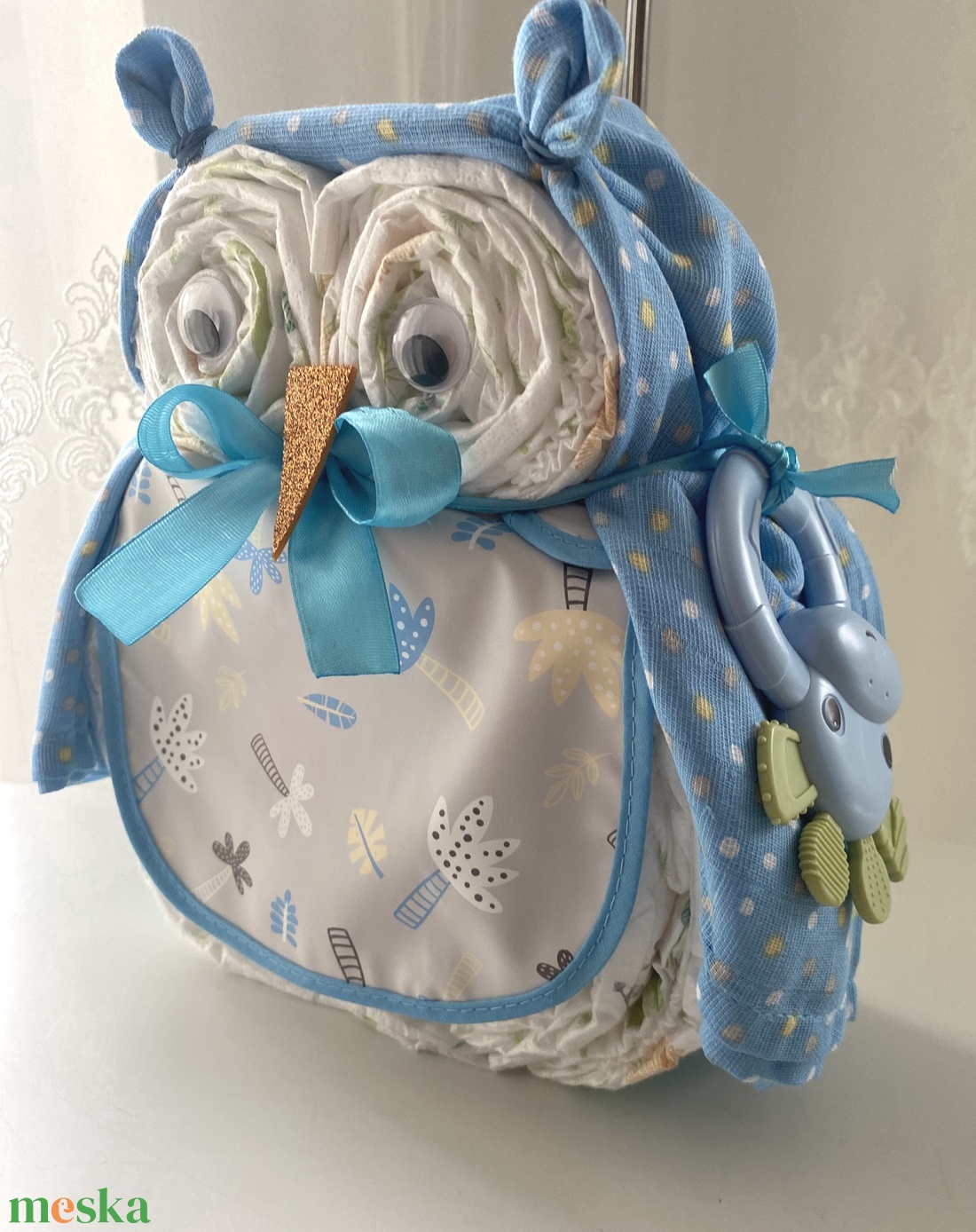 Bagoly Pelenkatorta 3-6 kg, pelenkatorony, babaváró csomag - játék & sport - babalátogató ajándékcsomag - Meska.hu Bagoly Pelenkatorta 3-6 kg, pelenkatorony, babaváró csomag - játék & sport - babalátogató ajándékcsomag - Meska.hu