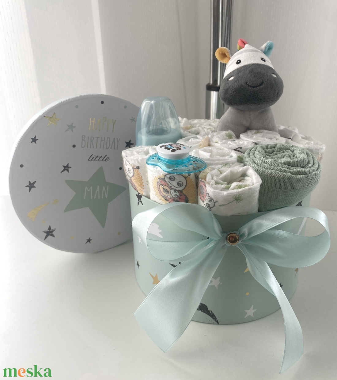 Baba box,  pelenkatorta 2-5 kg, pelenka doboz, babaváró csomag - játék & sport - babalátogató ajándékcsomag - Meska.hu