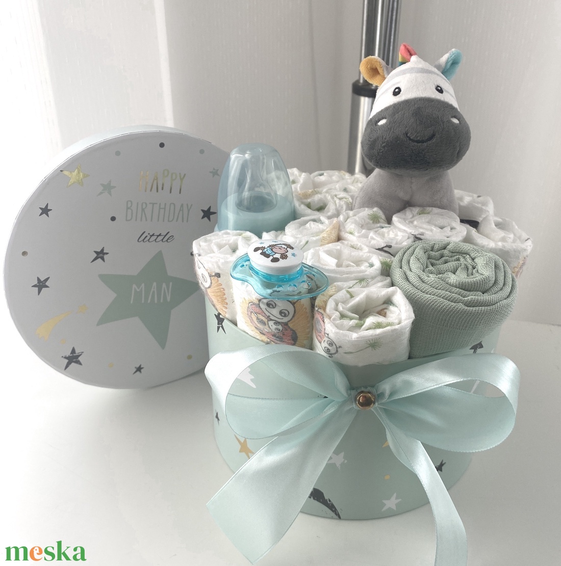 Baba box,  pelenkatorta 2-5 kg, pelenka doboz, babaváró csomag - játék & sport - babalátogató ajándékcsomag - Meska.hu