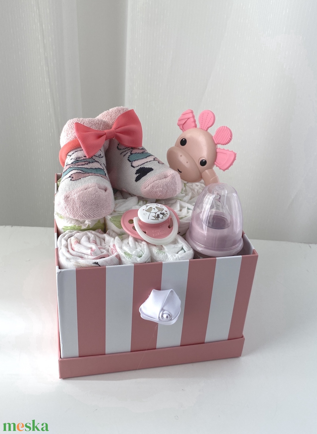 Baba box, pelenkatorta, 36 kg pelenkatorony, babaváró csomag Meska.hu
