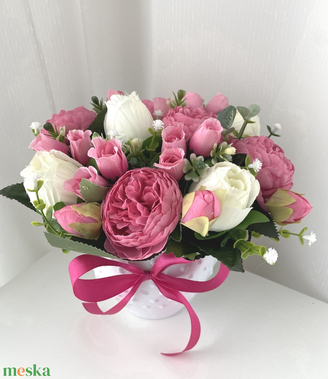 Rózsa  virág csokor - otthon & életmód - dekoráció - Meska.hu