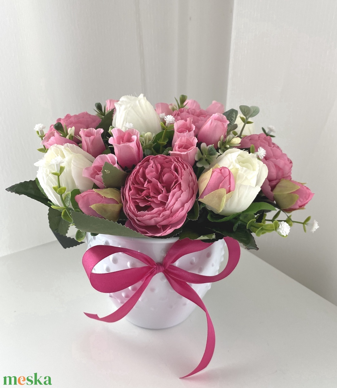 Rózsa  virág csokor - otthon & életmód - dekoráció - Meska.hu