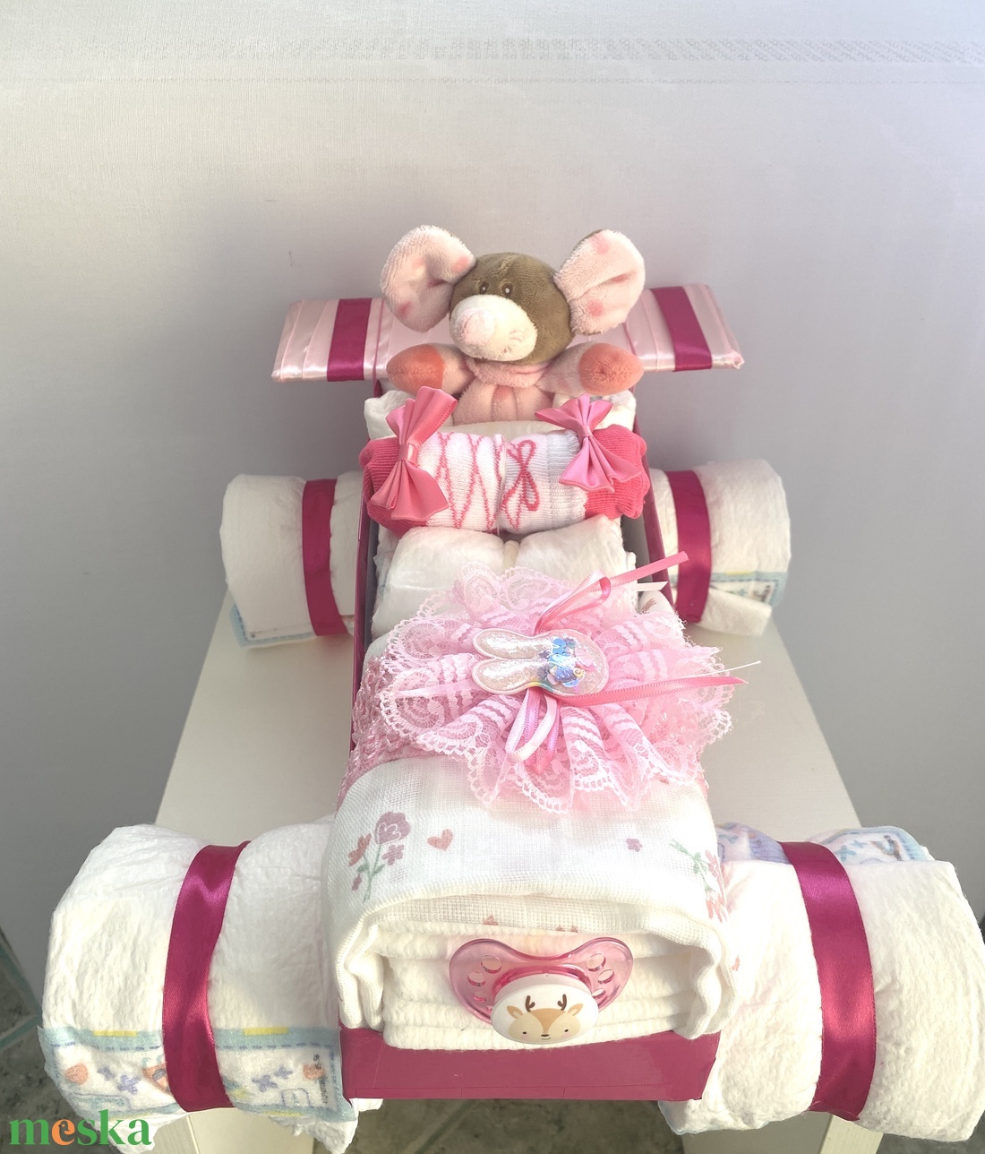 Mercédesz autó pelenkatorta,2-5 kg pelenkatorony, babaváró csomag - játék & sport - Meska.hu