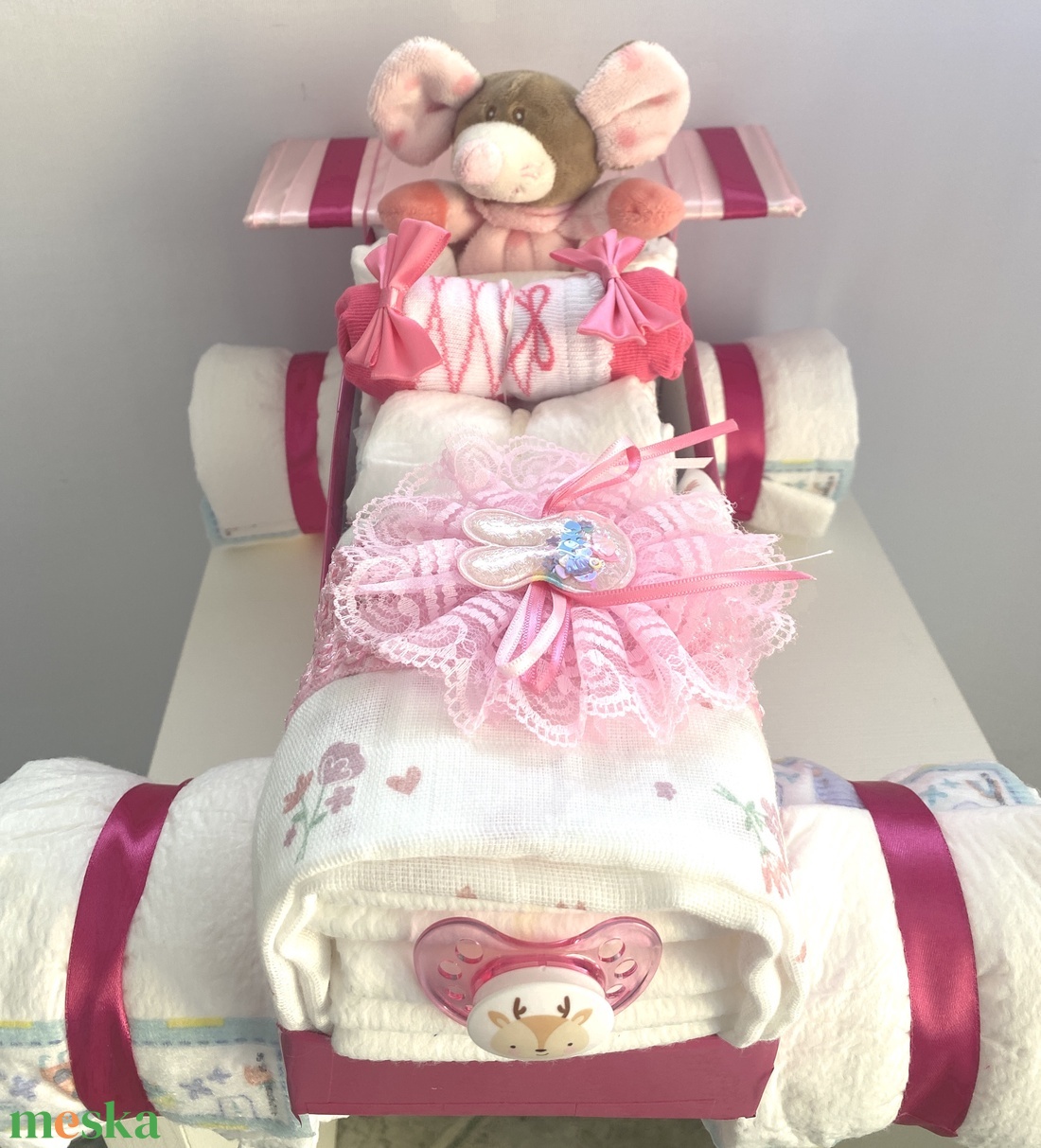 Mercédesz autó pelenkatorta,2-5 kg pelenkatorony, babaváró csomag - játék & sport - Meska.hu