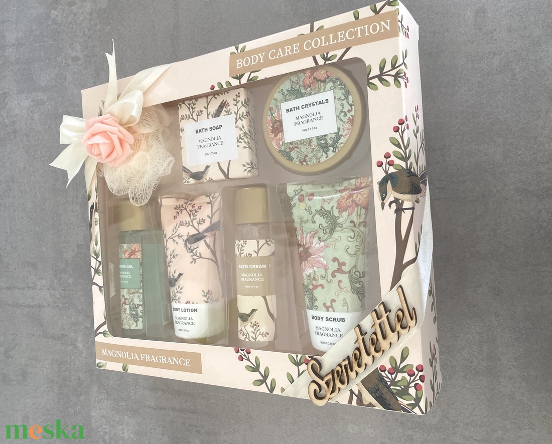 Magnólia  kényeztető  csomag, szett  - szépségápolás - kozmetikai ajándékcsomag - Meska.hu