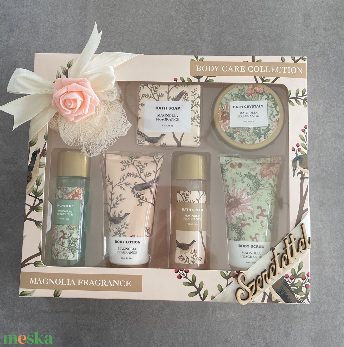 Magnólia  kényeztető  csomag, szett  - szépségápolás - kozmetikai ajándékcsomag - Meska.hu