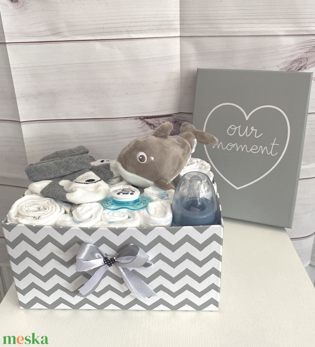 Baba box,  pelenkatorta 2-5 kg, pelenka doboz, babaváró csomag - játék & sport - babalátogató ajándékcsomag - Meska.hu