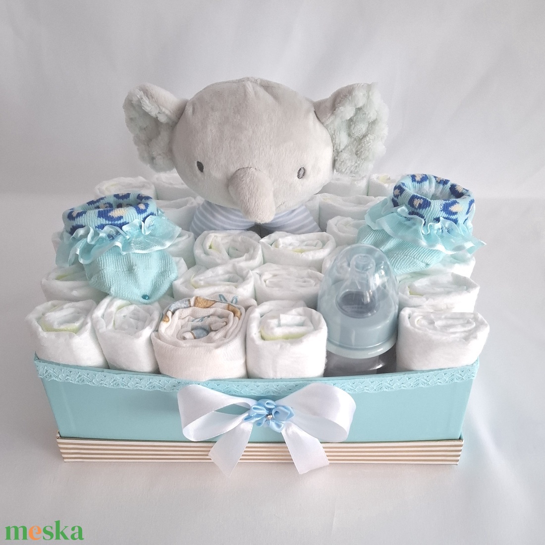 Dumbo baba box, pelenkatorta 4-8kg pelenkatorony, babaváró csomag - játék & sport - babalátogató ajándékcsomag - Meska.hu Dumbo baba box, pelenkatorta 4-8kg pelenkatorony, babaváró csomag - játék & sport - babalátogató ajándékcsomag - Meska.hu