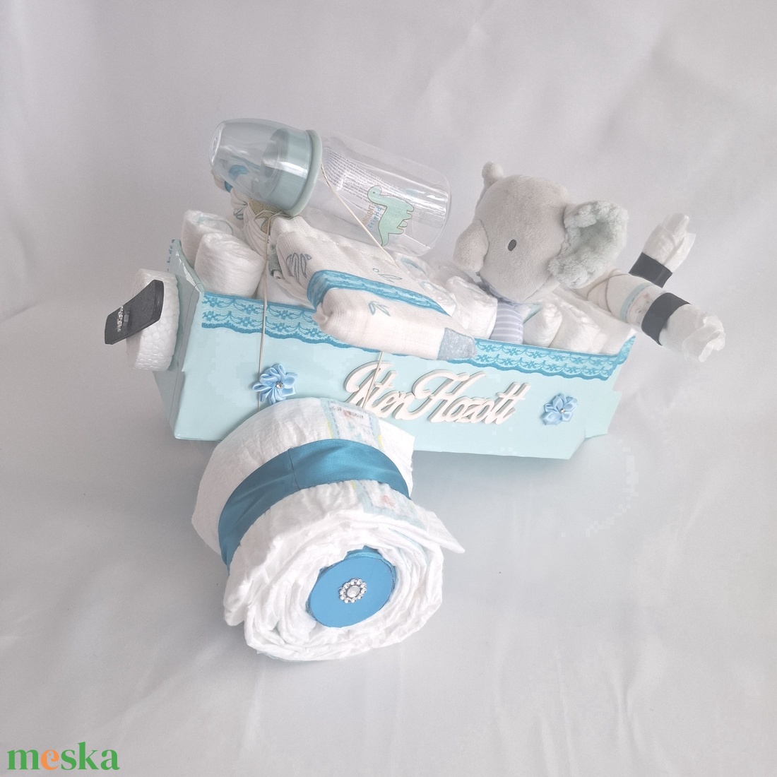 Elefánt repülő pelenkatorta, 4-8kg pelenkatorony, babaváró csomag, kelengye - játék & sport - babalátogató ajándékcsomag - Meska.hu Elefánt repülő pelenkatorta, 4-8kg pelenkatorony, babaváró csomag, kelengye - játék & sport - babalátogató ajándékcsomag - Meska.hu