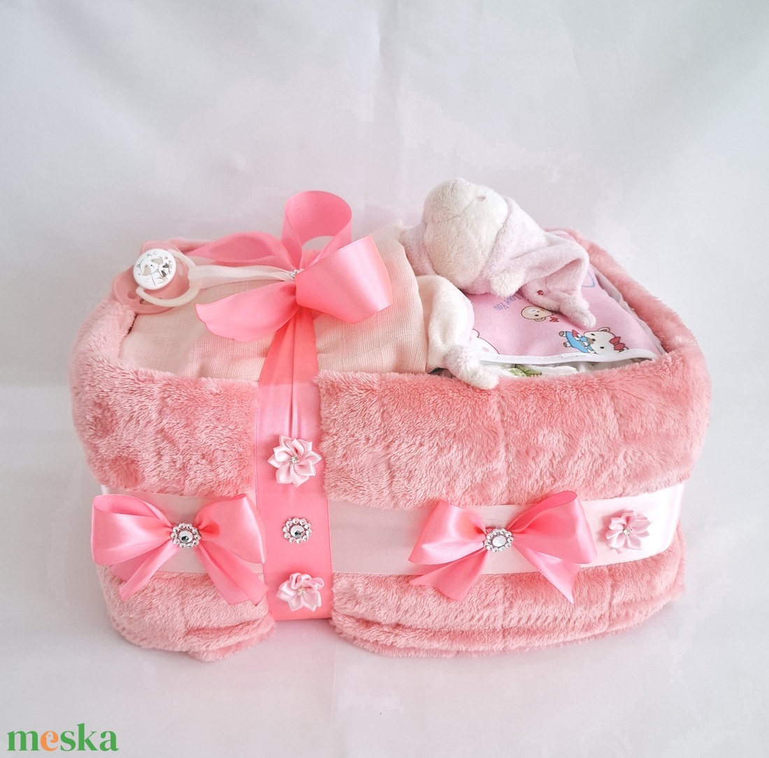 Édes álom pelenkatorta 3-6 kg, babaváró csomag, kelengye - játék & sport - babalátogató ajándékcsomag - Meska.hu