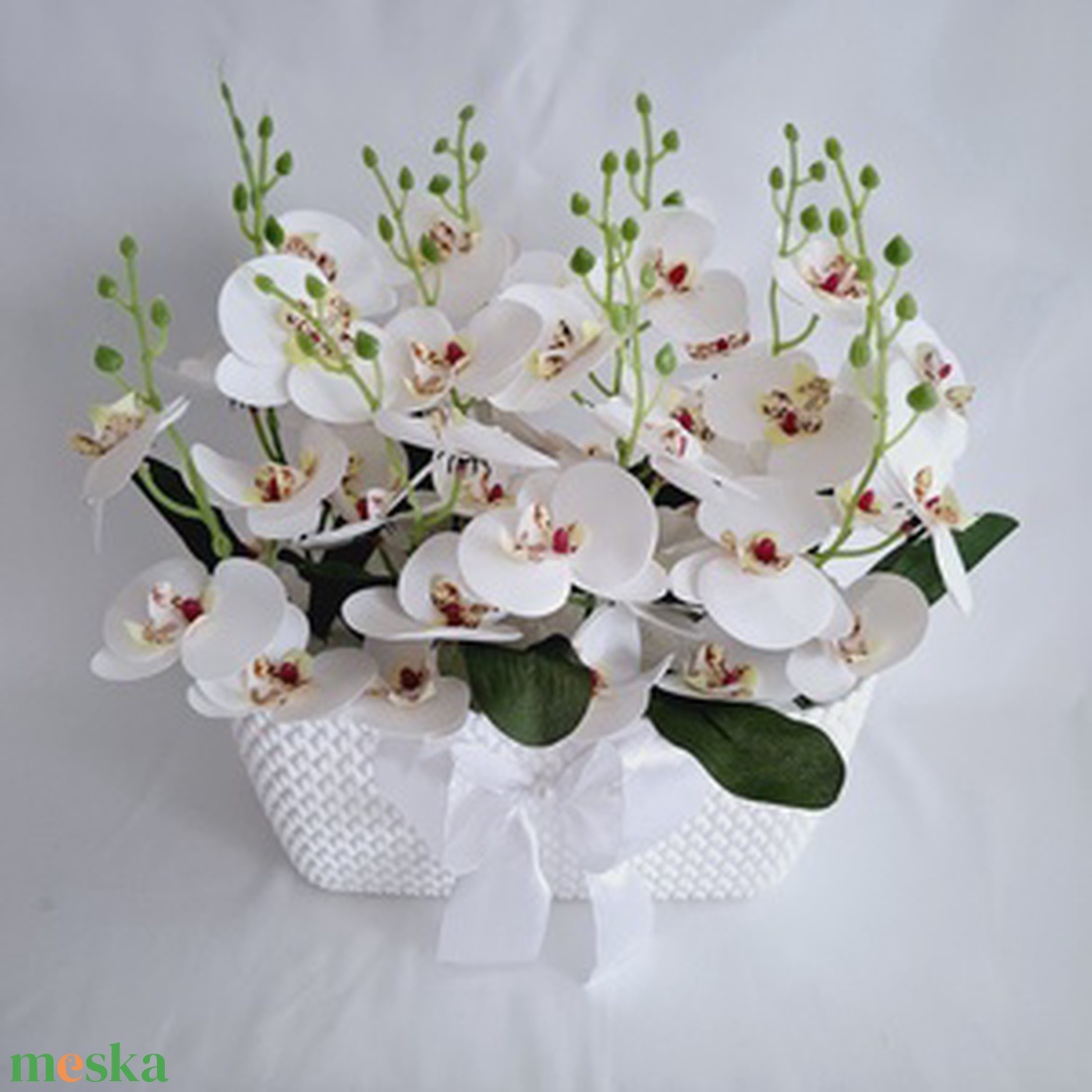 Fehér orchidea csokor táska, doboz, box , kosár, ajándék - otthon & életmód - dekoráció - virágdísz és tartó - virágbox, virágdoboz - Meska.hu Fehér orchidea csokor táska, doboz, box , kosár, ajándék - otthon & életmód - dekoráció - virágdísz és tartó - virágbox, virágdoboz - Meska.hu