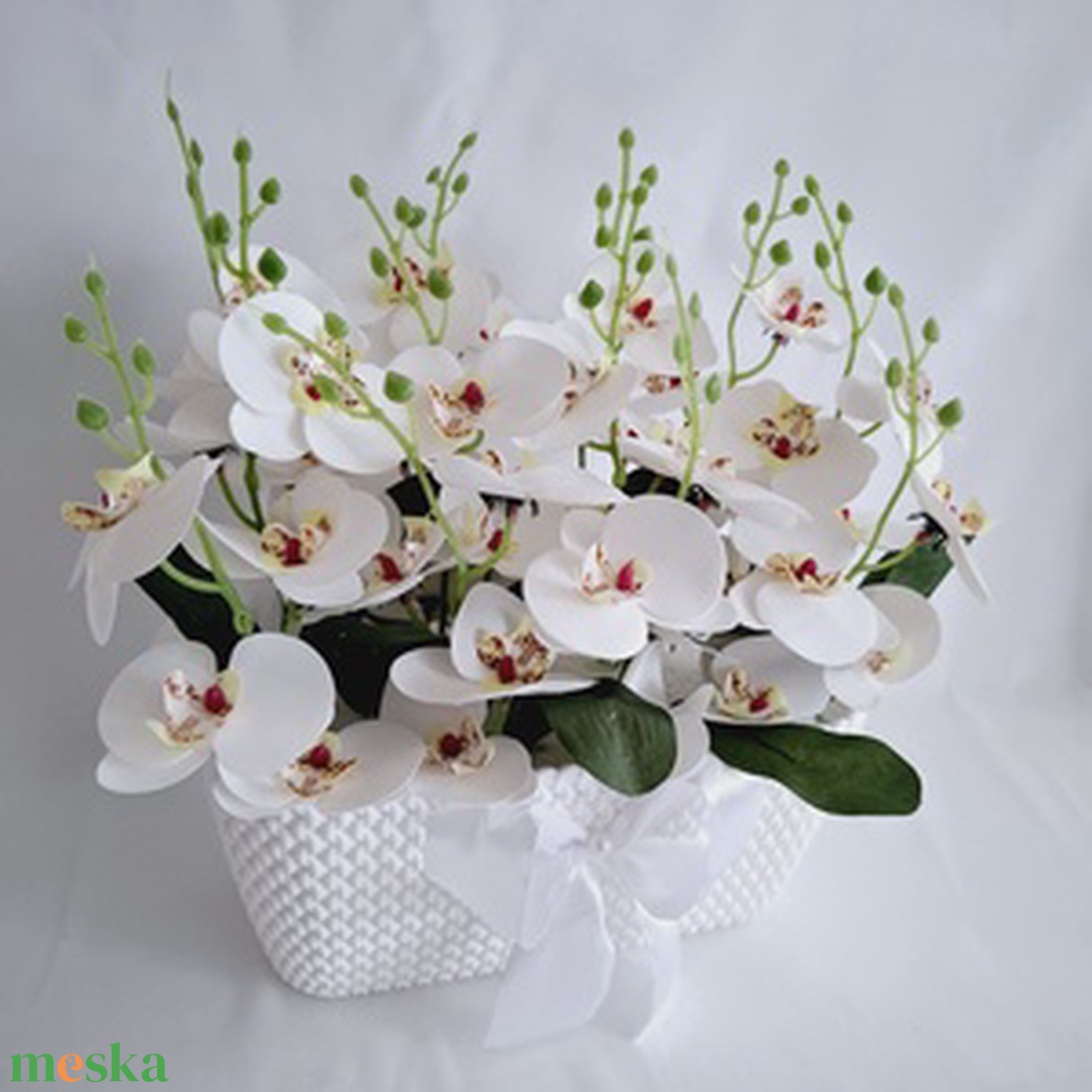 Fehér orchidea csokor táska, doboz, box , kosár, ajándék - otthon & életmód - dekoráció - virágdísz és tartó - virágbox, virágdoboz - Meska.hu Fehér orchidea csokor táska, doboz, box , kosár, ajándék - otthon & életmód - dekoráció - virágdísz és tartó - virágbox, virágdoboz - Meska.hu