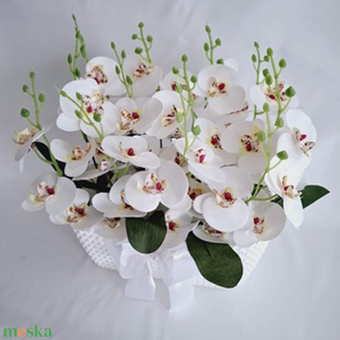 Fehér orchidea csokor táska, doboz, box , kosár, ajándék - otthon & életmód - dekoráció - virágdísz és tartó - virágbox, virágdoboz - Meska.hu Fehér orchidea csokor táska, doboz, box , kosár, ajándék - otthon & életmód - dekoráció - virágdísz és tartó - virágbox, virágdoboz - Meska.hu