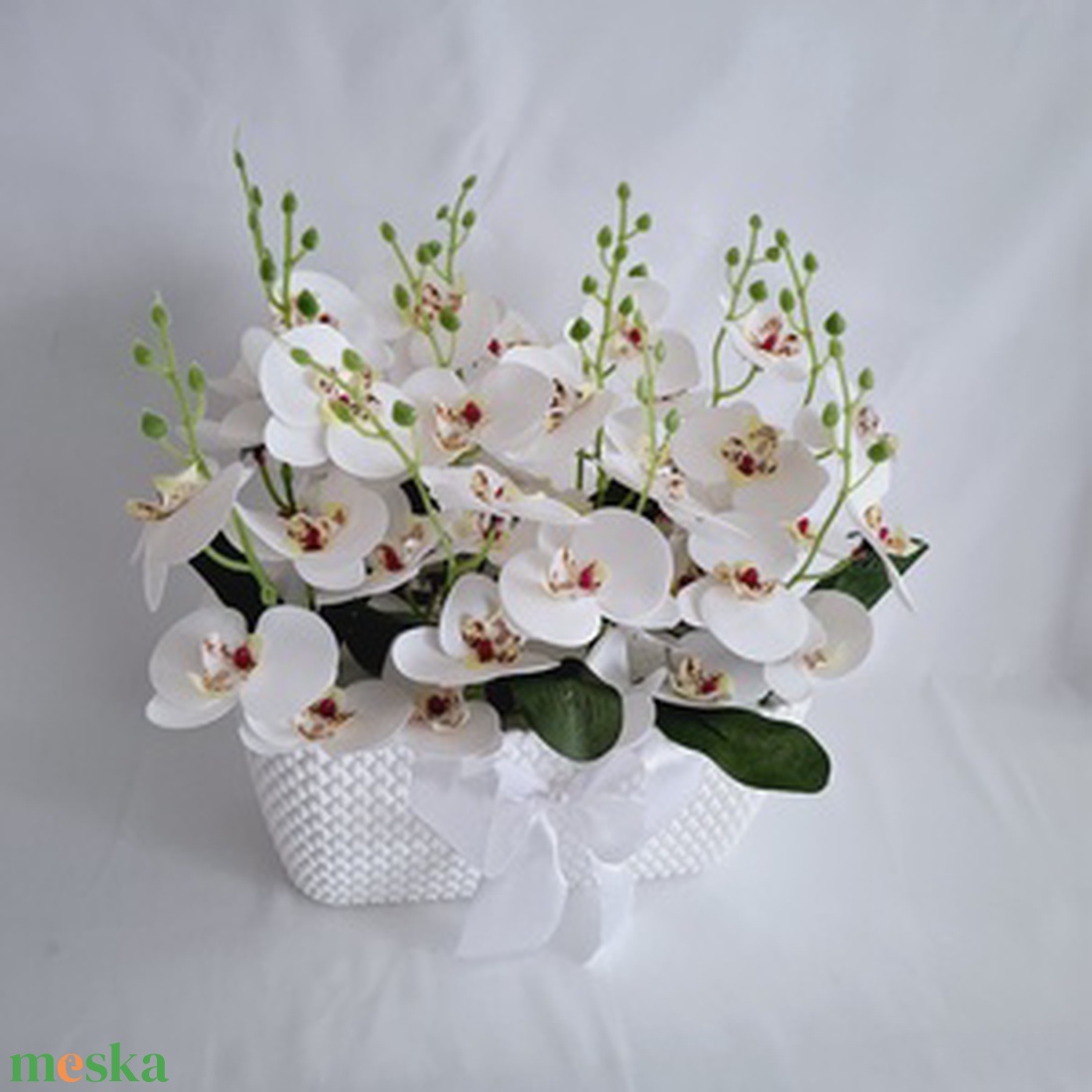 Fehér orchidea csokor táska, doboz, box , kosár, ajándék - otthon & életmód - dekoráció - virágdísz és tartó - virágbox, virágdoboz - Meska.hu Fehér orchidea csokor táska, doboz, box , kosár, ajándék - otthon & életmód - dekoráció - virágdísz és tartó - virágbox, virágdoboz - Meska.hu