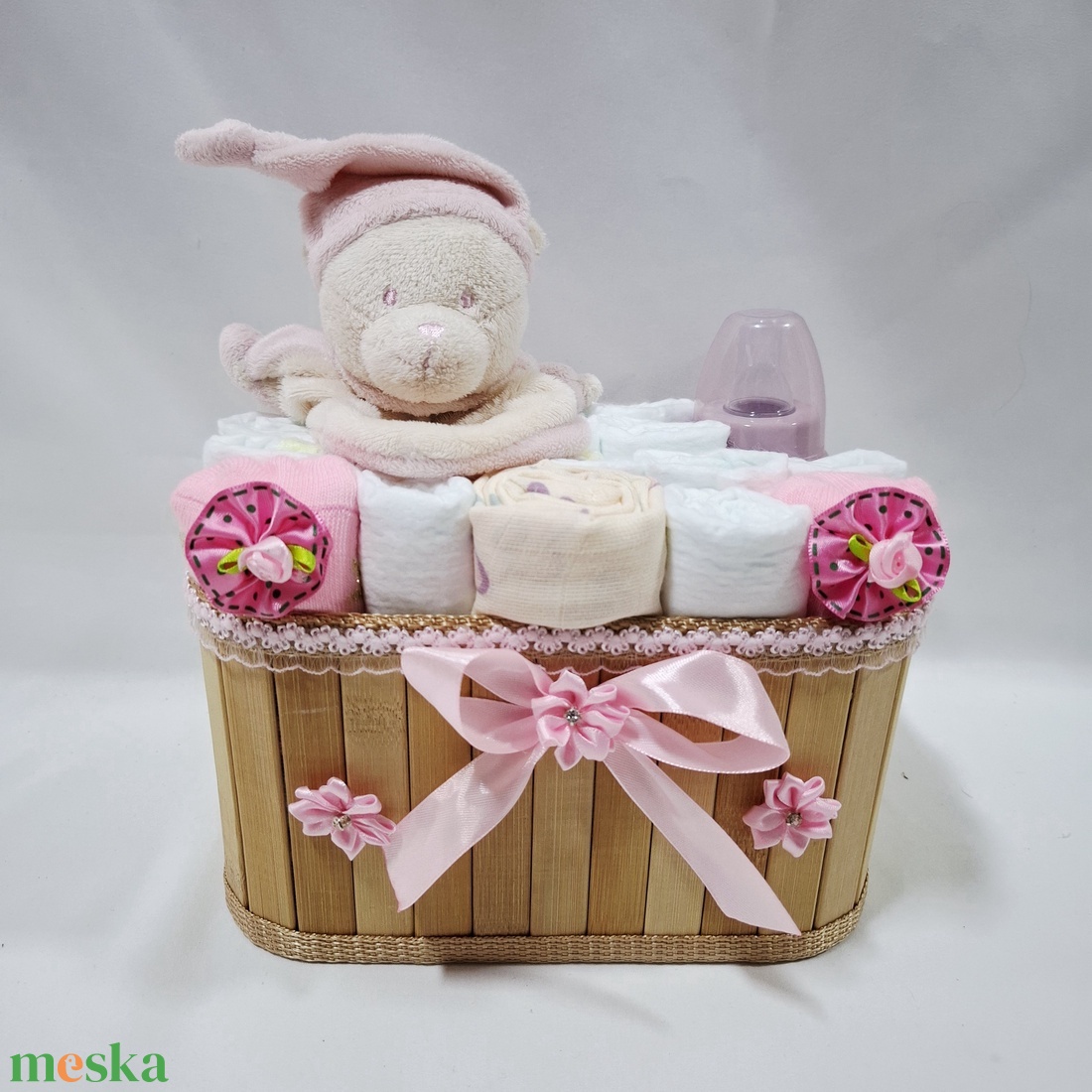 Maci  baba box, pelenkatorta 2-5 kg pelenka doboz, babaváró csomag - játék & sport - babalátogató ajándékcsomag - Meska.hu
