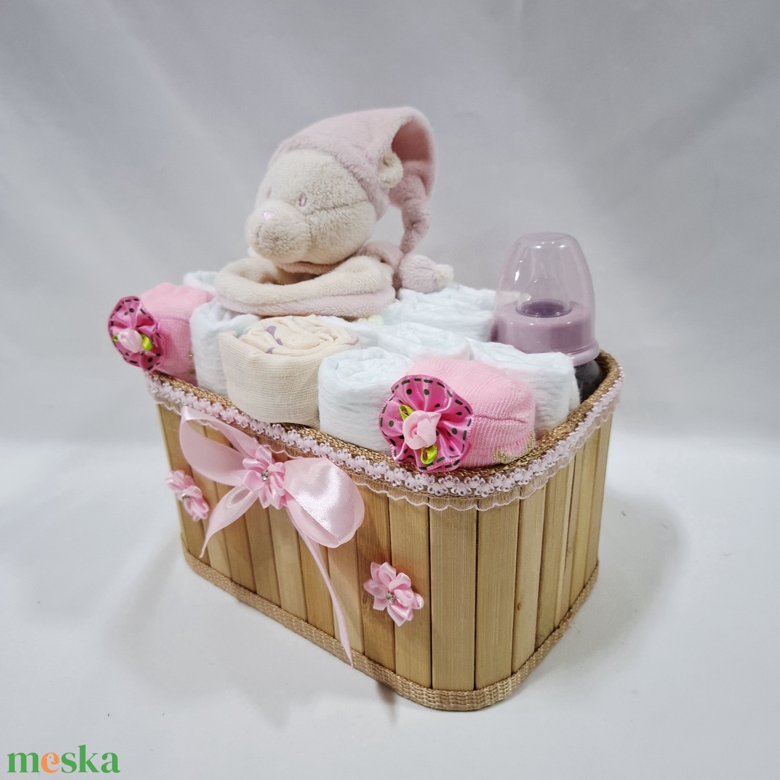 Maci  baba box, pelenkatorta 2-5 kg pelenka doboz, babaváró csomag - játék & sport - babalátogató ajándékcsomag - Meska.hu