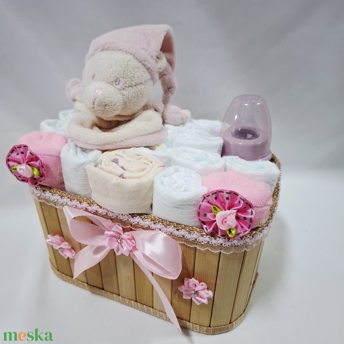 Maci  baba box, pelenkatorta 2-5 kg pelenka doboz, babaváró csomag - játék & sport - babalátogató ajándékcsomag - Meska.hu