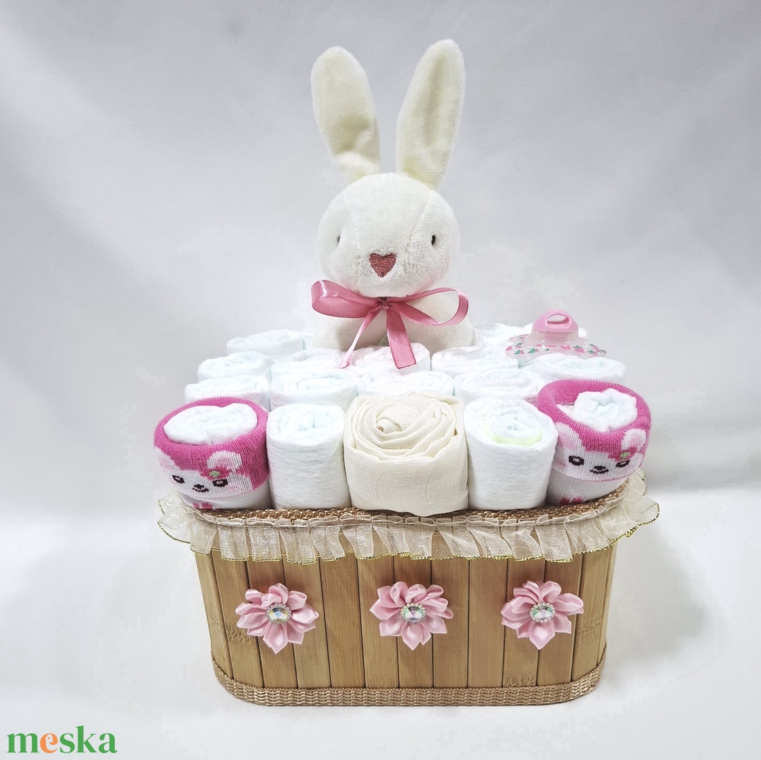 Nyuszi baba box, pelenkatorta 4-8 kg pelenka doboz, babaváró csomag, kelengye - játék & sport - babalátogató ajándékcsomag - Meska.hu Nyuszi baba box, pelenkatorta 4-8 kg pelenka doboz, babaváró csomag, kelengye - játék & sport - babalátogató ajándékcsomag - Meska.hu
