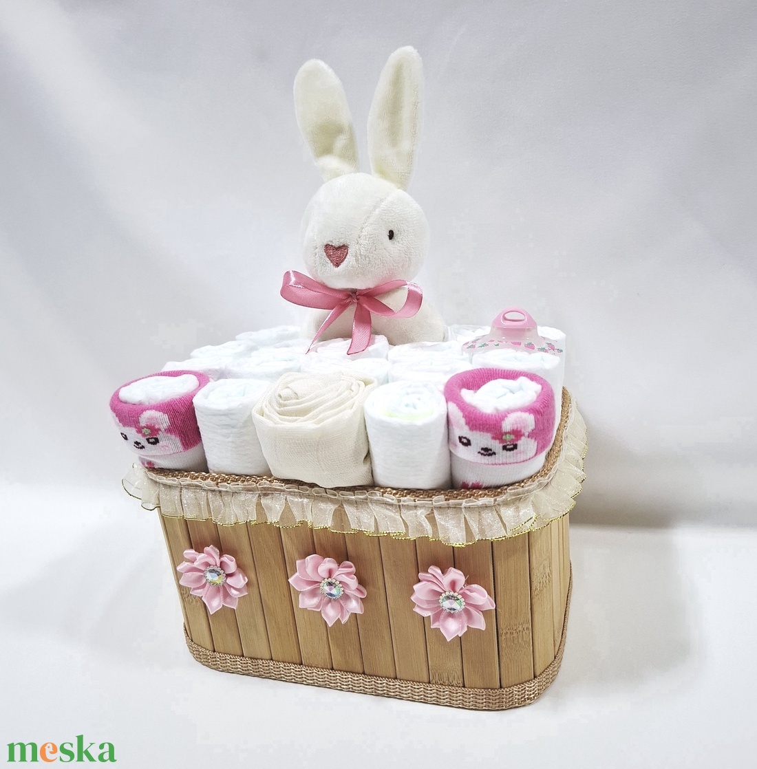 Nyuszi baba box, pelenkatorta 4-8 kg pelenka doboz, babaváró csomag, kelengye - játék & sport - babalátogató ajándékcsomag - Meska.hu Nyuszi baba box, pelenkatorta 4-8 kg pelenka doboz, babaváró csomag, kelengye - játék & sport - babalátogató ajándékcsomag - Meska.hu
