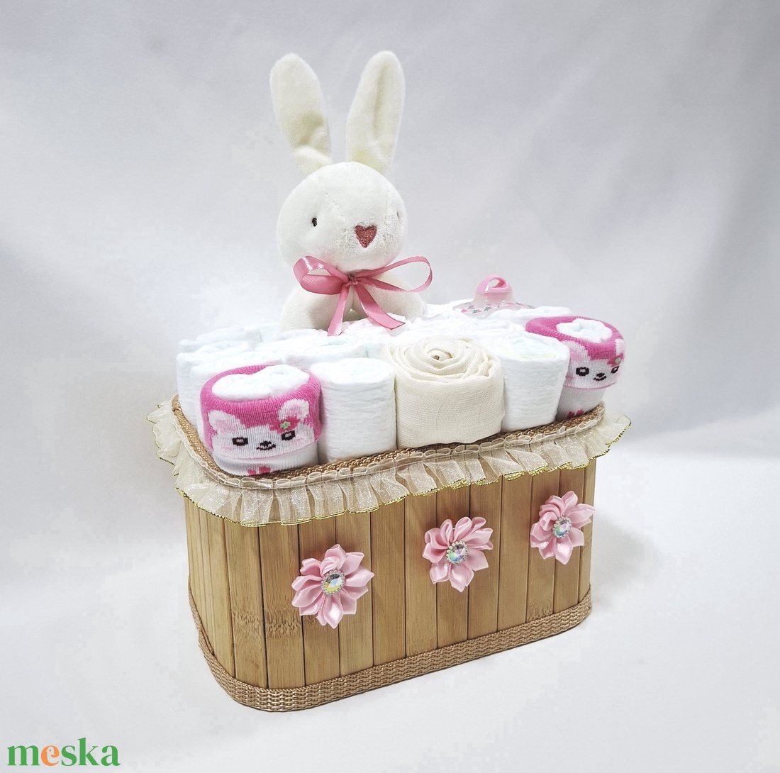 Nyuszi baba box, pelenkatorta 4-8 kg pelenka doboz, babaváró csomag, kelengye - játék & sport - babalátogató ajándékcsomag - Meska.hu Nyuszi baba box, pelenkatorta 4-8 kg pelenka doboz, babaváró csomag, kelengye - játék & sport - babalátogató ajándékcsomag - Meska.hu