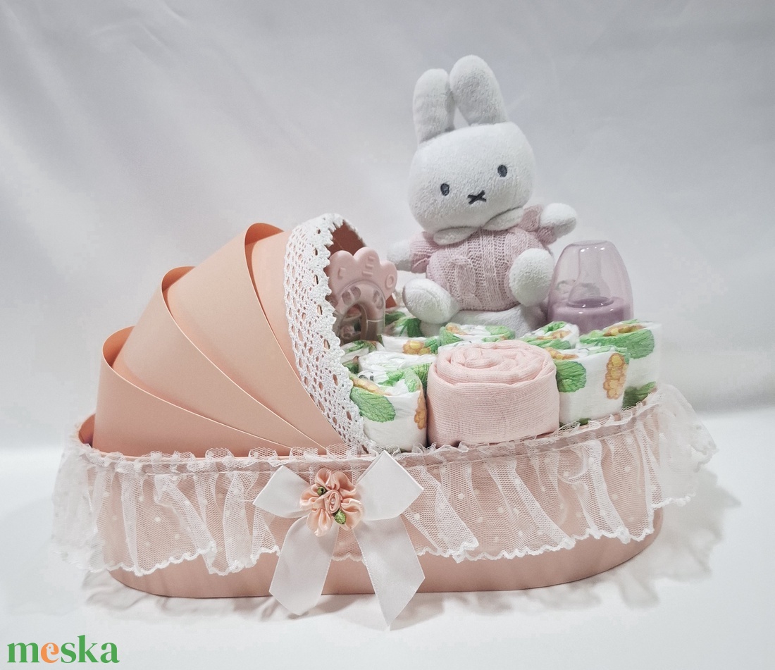 Nyuszi bölcső pelenkatorta 3-6 kg, pelenkatorony, babaváró csomag - játék & sport - babalátogató ajándékcsomag - Meska.hu Nyuszi bölcső pelenkatorta 3-6 kg, pelenkatorony, babaváró csomag - játék & sport - babalátogató ajándékcsomag - Meska.hu